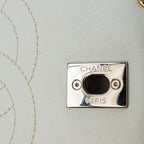 White Leather Chanel Flap Bag