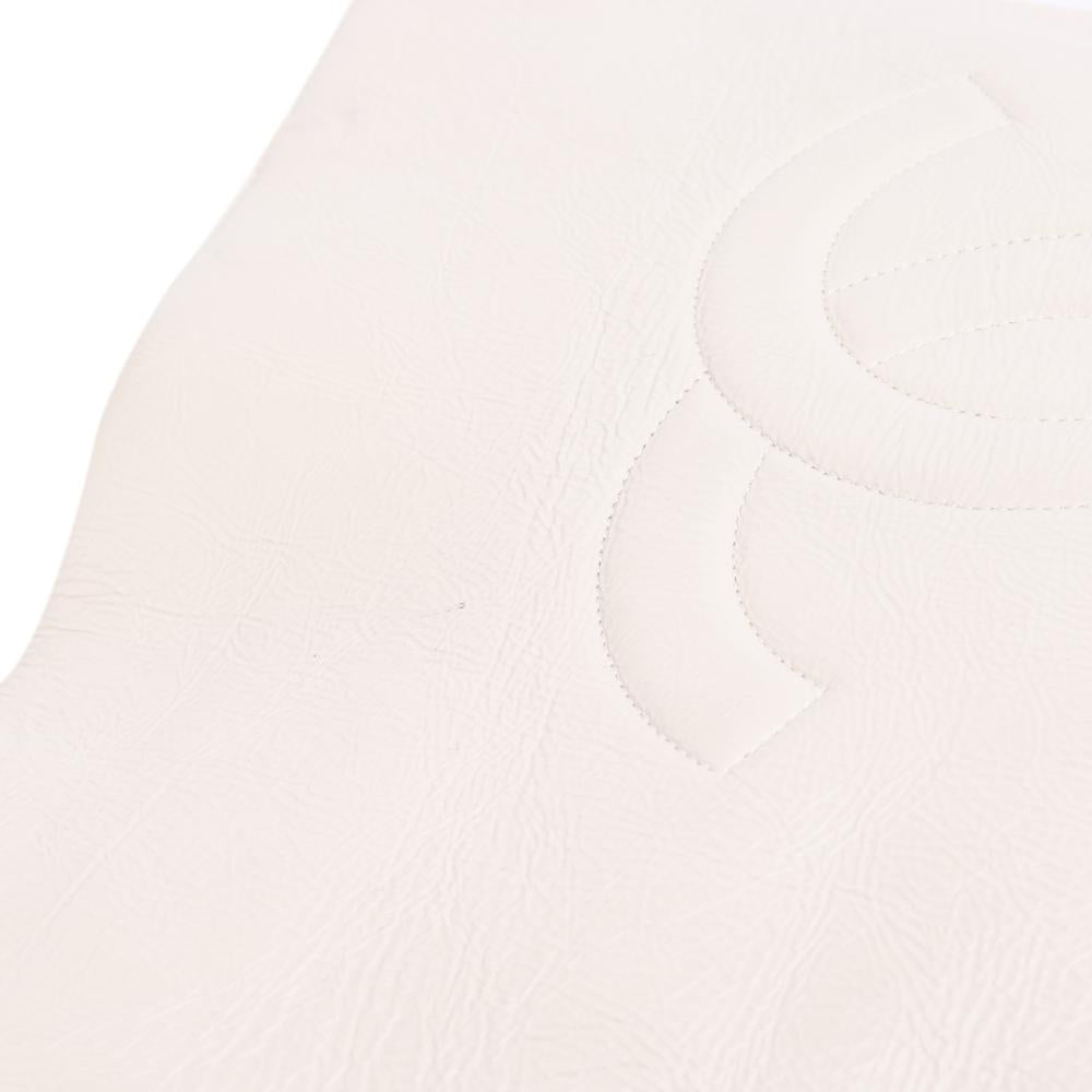White Leather Chanel Tote