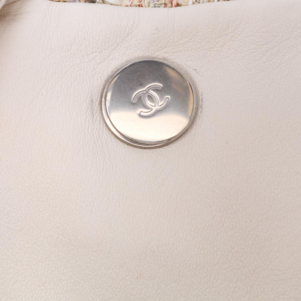 White Leather Chanel Flap Bag
