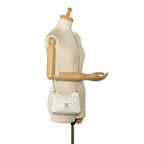 White Leather Chanel Shoulder Bag