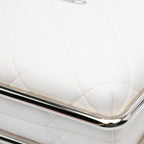 White Leather Chanel Clutch
