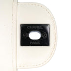 White Leather Chanel Flap Bag