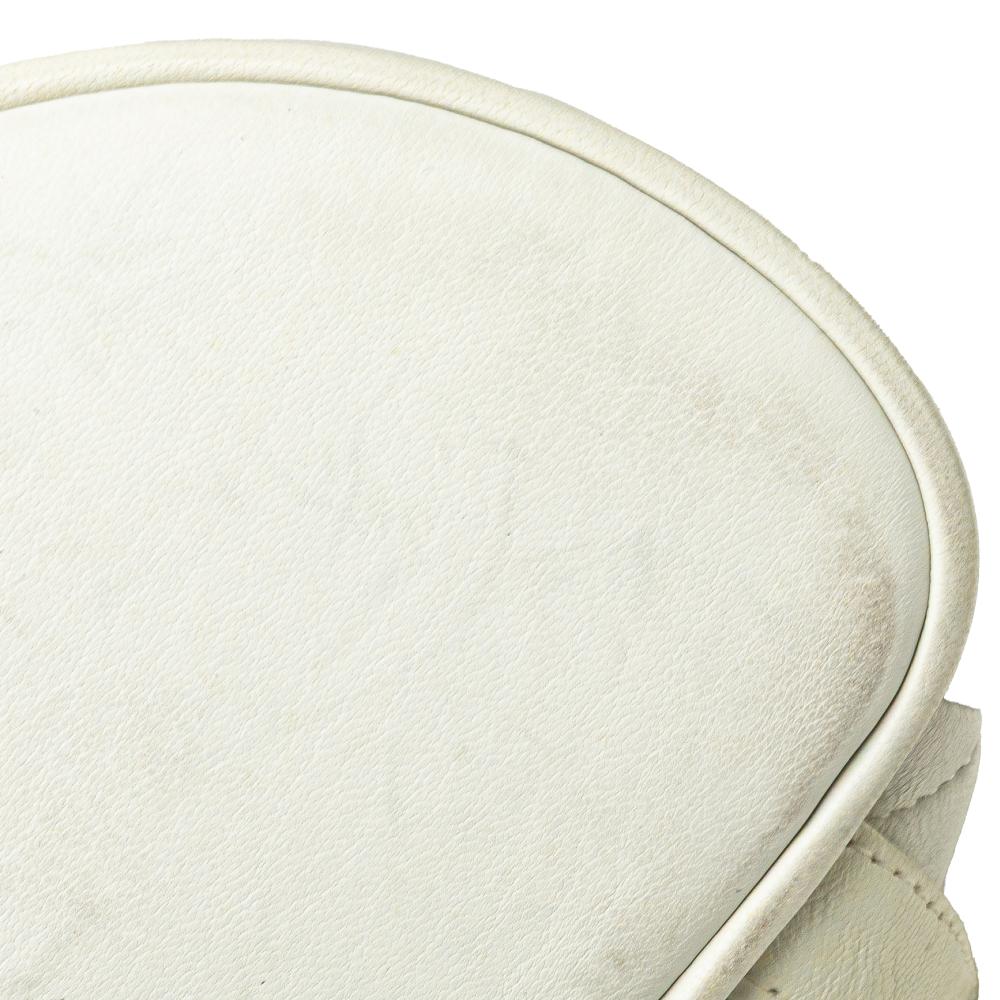 White Leather Chanel Backpack