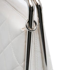 White Leather Chanel Clutch
