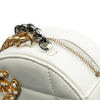 White Leather Chanel Crossbody Bag