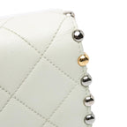 White Leather Chanel Flap Bag