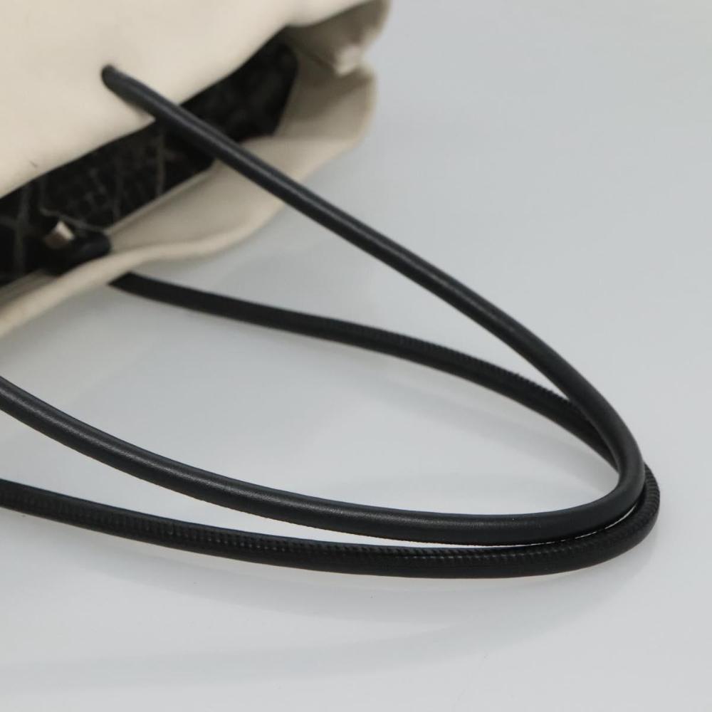 White Leather Chanel Tote