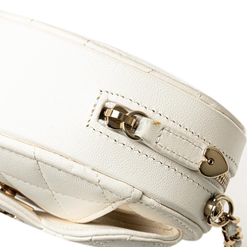 White Leather Chanel Flap Bag