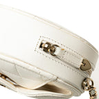 White Leather Chanel Flap Bag