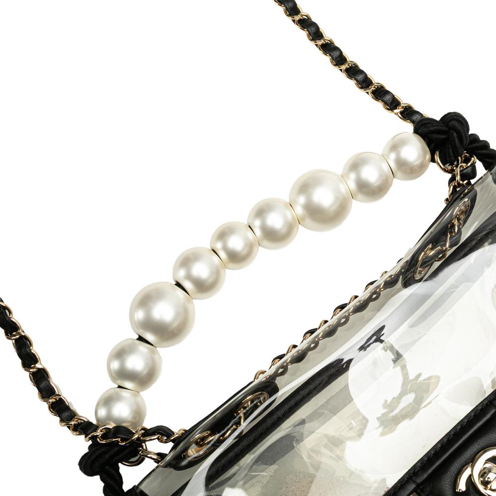 White Plastic Chanel Flap Bag