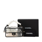 White Plastic Chanel Flap Bag
