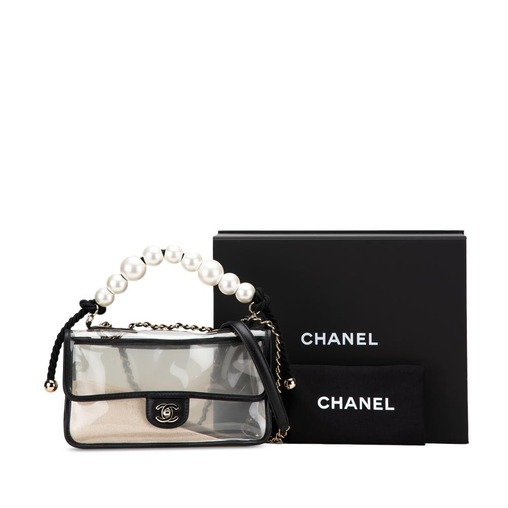 White Plastic Chanel Flap Bag