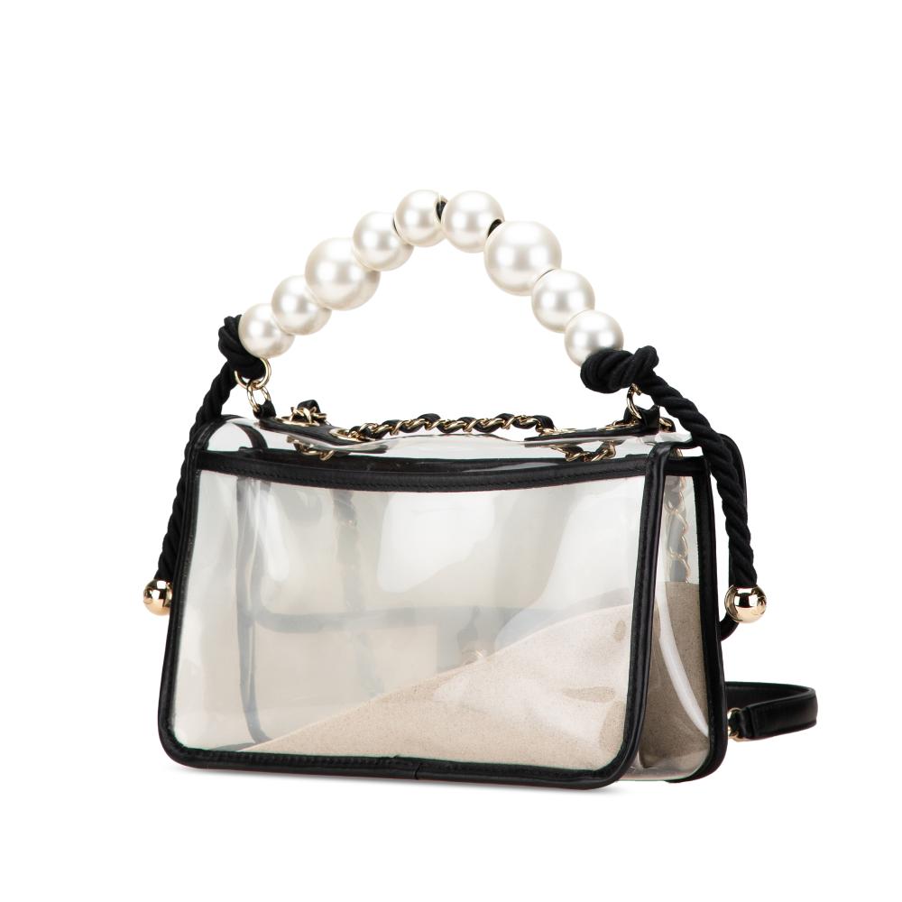 White Plastic Chanel Flap Bag