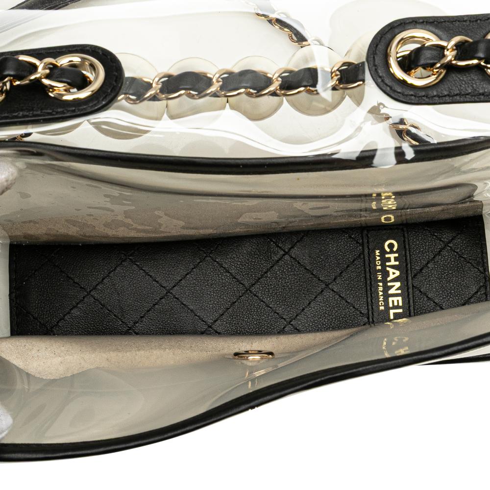 White Plastic Chanel Flap Bag