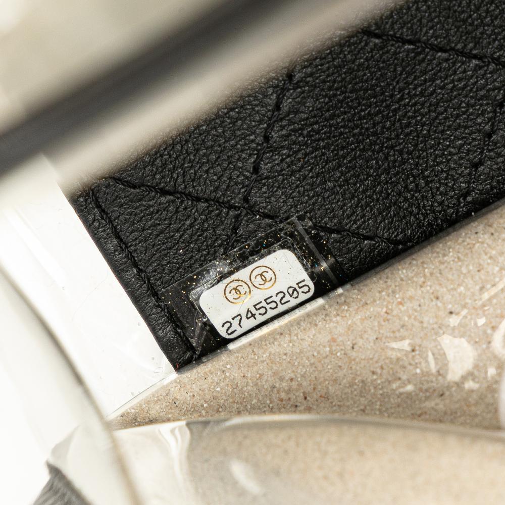 White Plastic Chanel Flap Bag