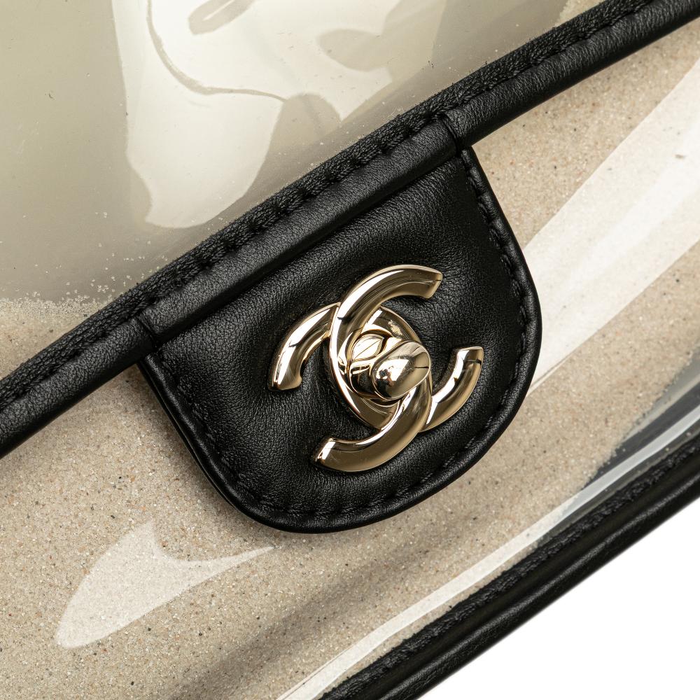 White Plastic Chanel Flap Bag