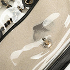 White Plastic Chanel Flap Bag