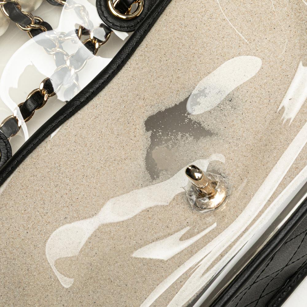 White Plastic Chanel Flap Bag