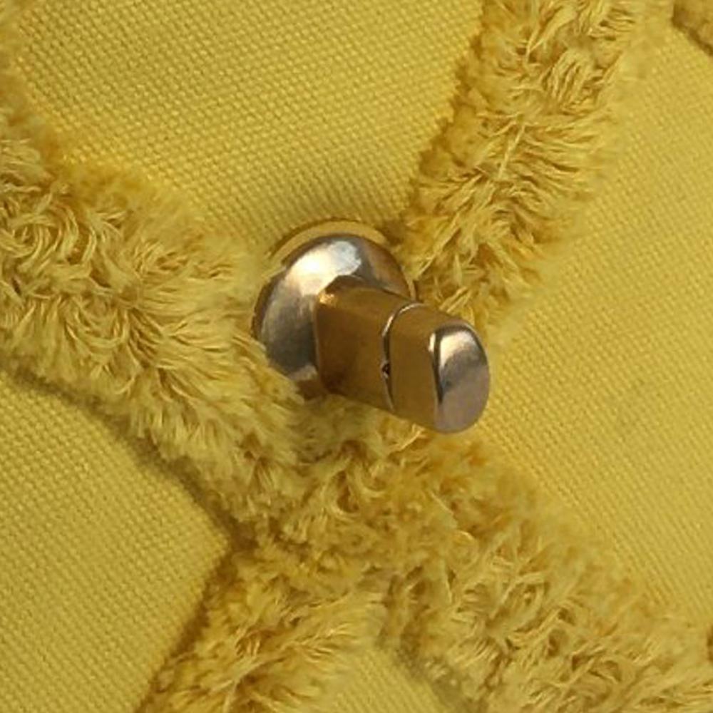 Yellow Canvas Chanel Flap Bag