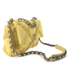 Yellow Canvas Chanel Flap Bag