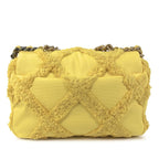 Yellow Canvas Chanel Flap Bag