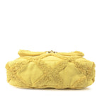 Yellow Canvas Chanel Flap Bag