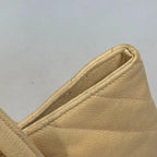 Yellow Fabric Chanel Shoulder Bag