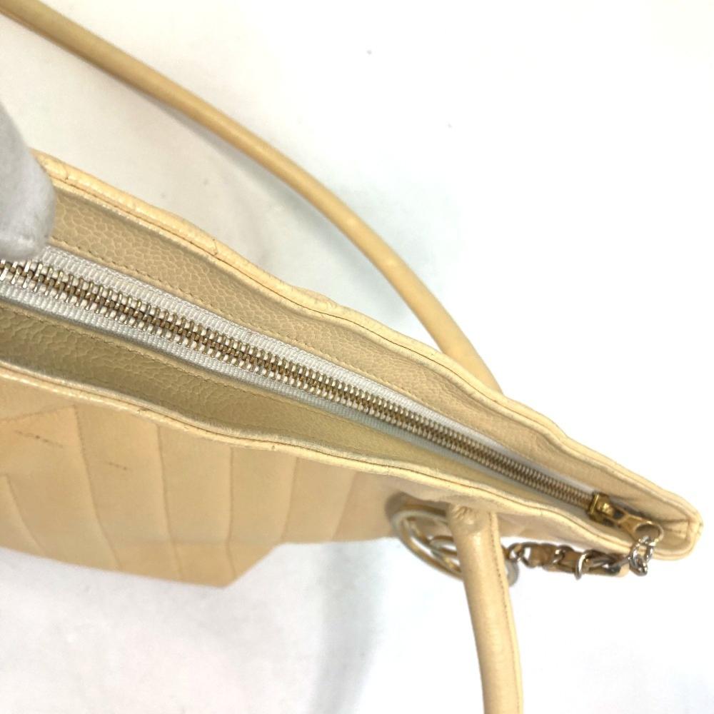 Yellow Fabric Chanel Shoulder Bag