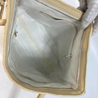 Yellow Fabric Chanel Shoulder Bag