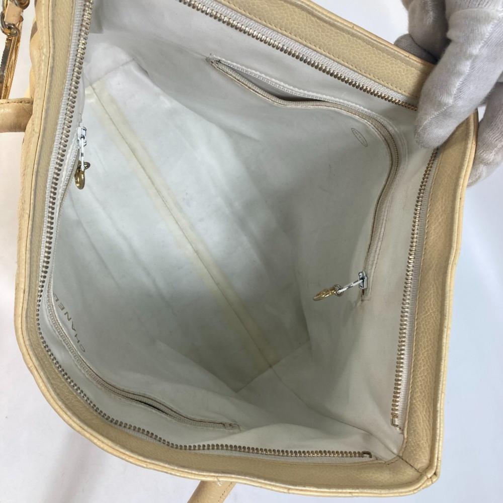 Yellow Fabric Chanel Shoulder Bag