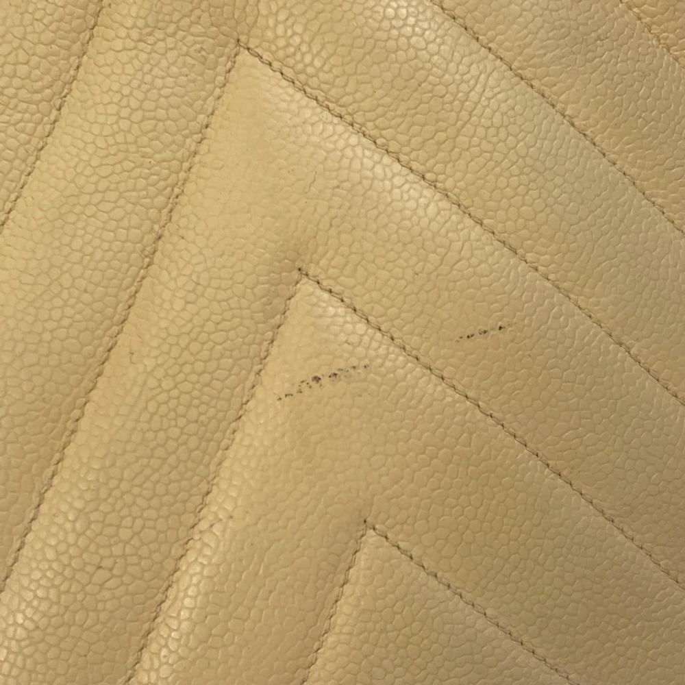 Yellow Fabric Chanel Shoulder Bag