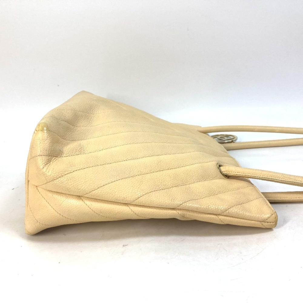 Yellow Fabric Chanel Shoulder Bag