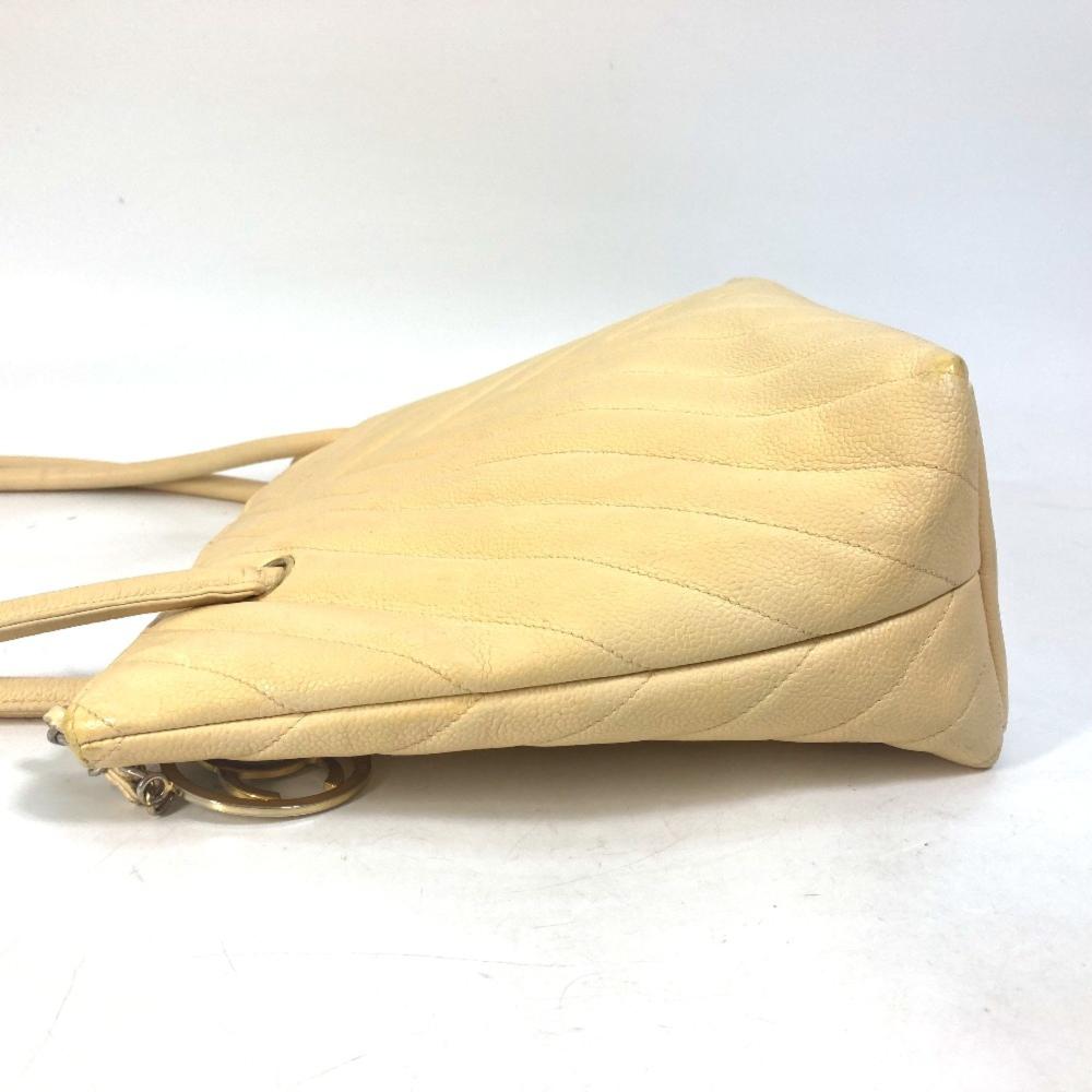 Yellow Fabric Chanel Shoulder Bag
