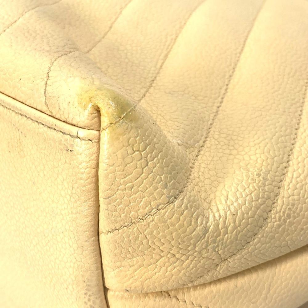 Yellow Fabric Chanel Shoulder Bag