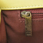 Yellow Fabric Chanel Shoulder Bag