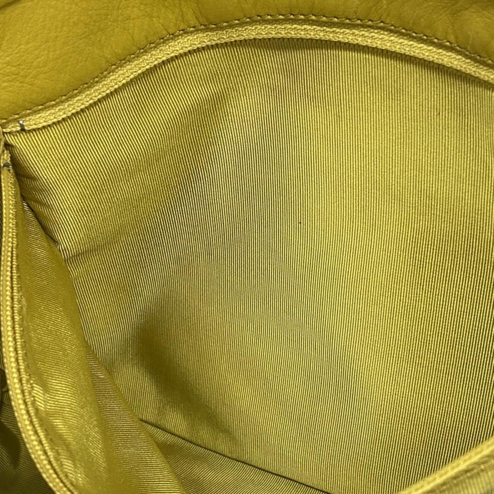 Yellow Leather Chanel Shoulder Bag