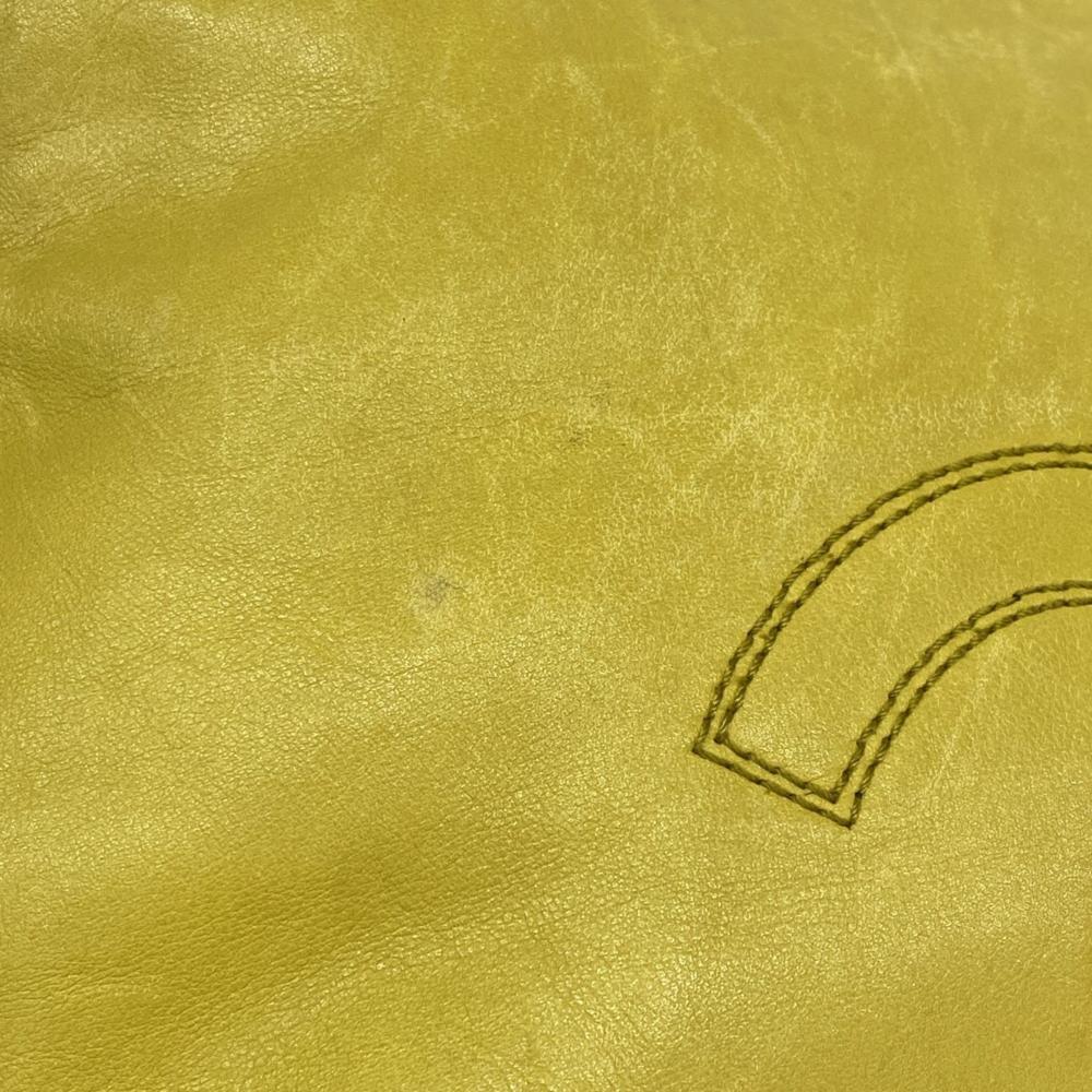 Yellow Leather Chanel Shoulder Bag