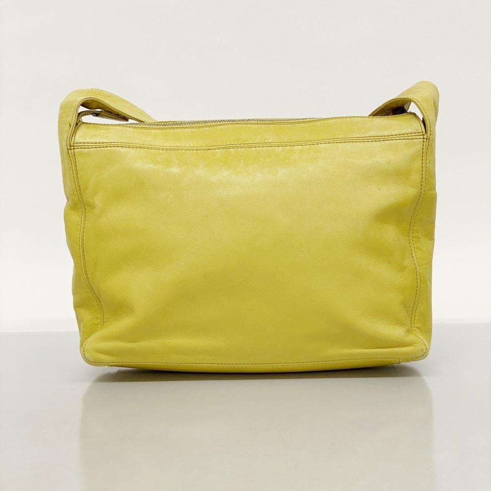 Yellow Leather Chanel Shoulder Bag