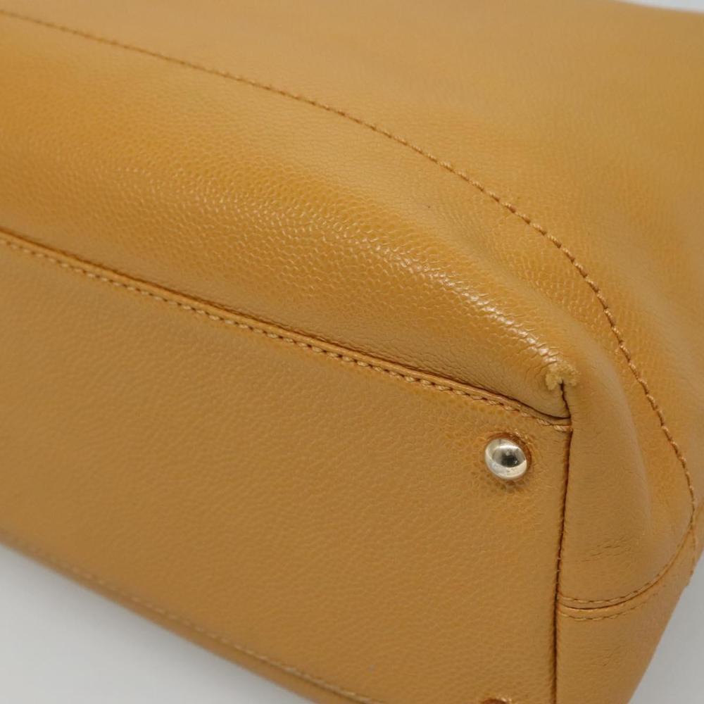 Yellow Leather Chanel Shoulder Bag