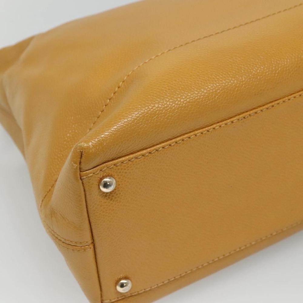 Yellow Leather Chanel Shoulder Bag