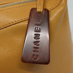 Yellow Leather Chanel Shoulder Bag