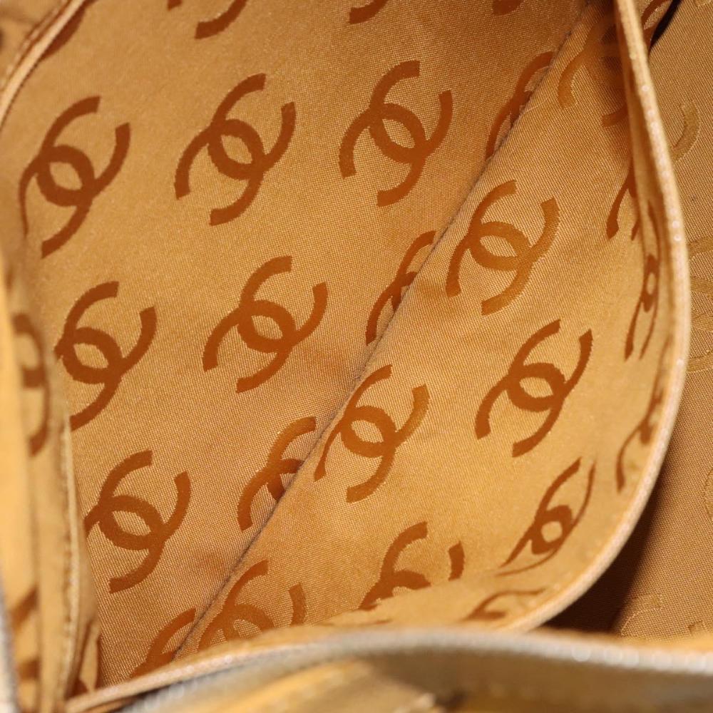 Yellow Leather Chanel Shoulder Bag