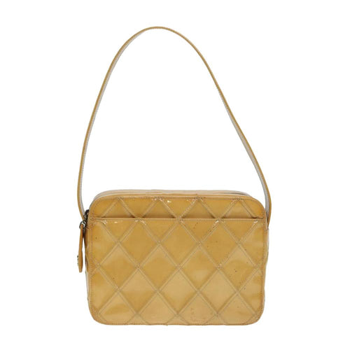 Yellow Leather Chanel Shoulder Bag