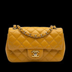 Yellow Leather Chanel Flap Bag