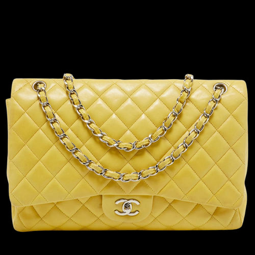 Yellow Leather Chanel Flap Bag