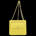 Yellow Leather Chanel Flap Bag