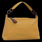 Yellow Leather Chanel Shoulder Bag