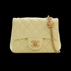 Yellow Leather Chanel Crossbody Bag