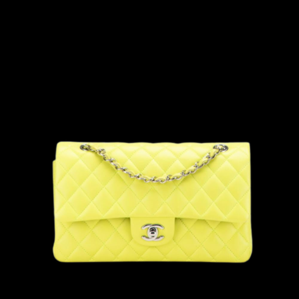 Yellow Leather Chanel Flap Bag