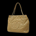 Yellow Leather Chanel Tote
